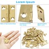 Zorveiio 12Pcs Mini Solid Brass Hinges,1 Inch Mini Solid Brass