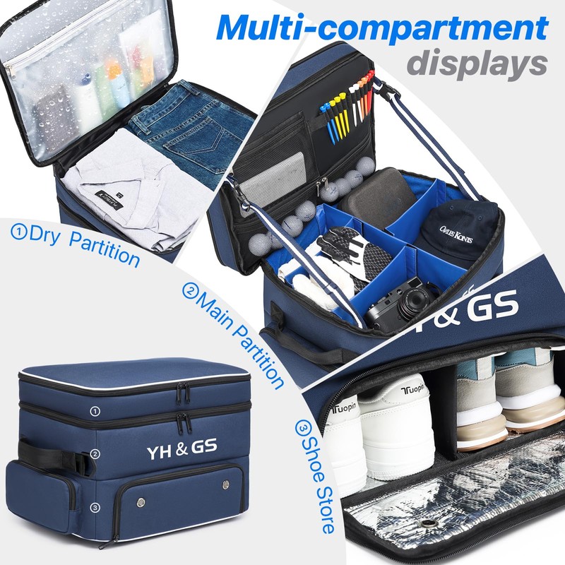 Golf Trunk Organizer, 3 Layer Golf Accessories for Men, 2