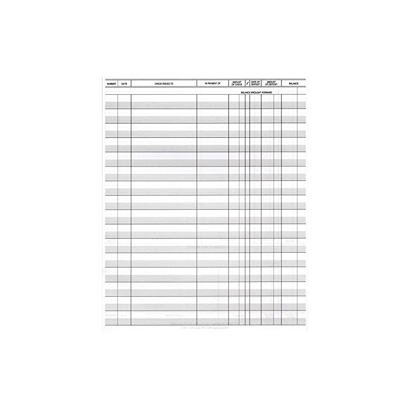Secretary Deskbook Check Register - Size 6 3/8 x 8