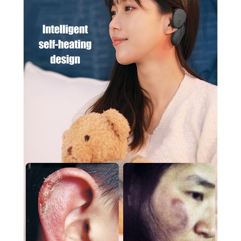 Heated Earmuffs Intelligent 3S Heating Adjustable Lightweight Black Winter Ear