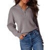 Dokotoo Womens Sweaters Quarter Zip Pullover Tops Turtleneck Long Sleeve