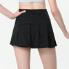 Women's All-in-One Sporty Skort for Yoga, Pilates, and Pole Dance with Drawstring 03. Light Purple/M(66-77)