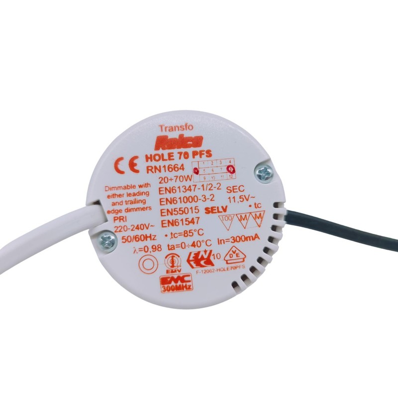 Relco Group NV Mini Transformer Round 20-70 W Diameter 53