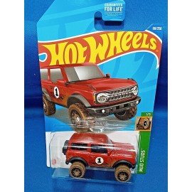 Hot Wheels '21 Ford Bronco Red Diecast 1:64 Scale Mud Studs #1/5 Series Mattel