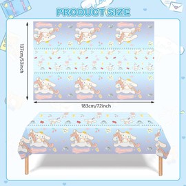Pack of 2 Children's Birthday Tablecloths, 137 x 183 cm, Happy Birthday Tablecloth, Waterproof Table Decoration, Plastic, Rectangular Tablecloths, Tablecloth for Birthday Party, Decoration, Theme