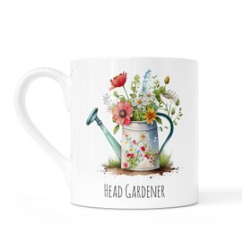 Noble & Page Bone China Gardening Mugs | Hand-Printed in The UK | Range of 4 Watercolour Floral Designs with Quotes – Gift for Garden Lovers