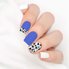 Cow Print Clear Vinyl (Cut, Peel, & Stick) Nail Designs