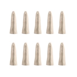 Nagoyuki 10PCS Leather Finger Protector Finger Thimble Guards Tools for Hand Craft Jewelry Making,Creamy-White