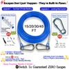 Dog Tie Out Cable and Stake,45FT Heavy Duty Cable,360°Swivel Dog