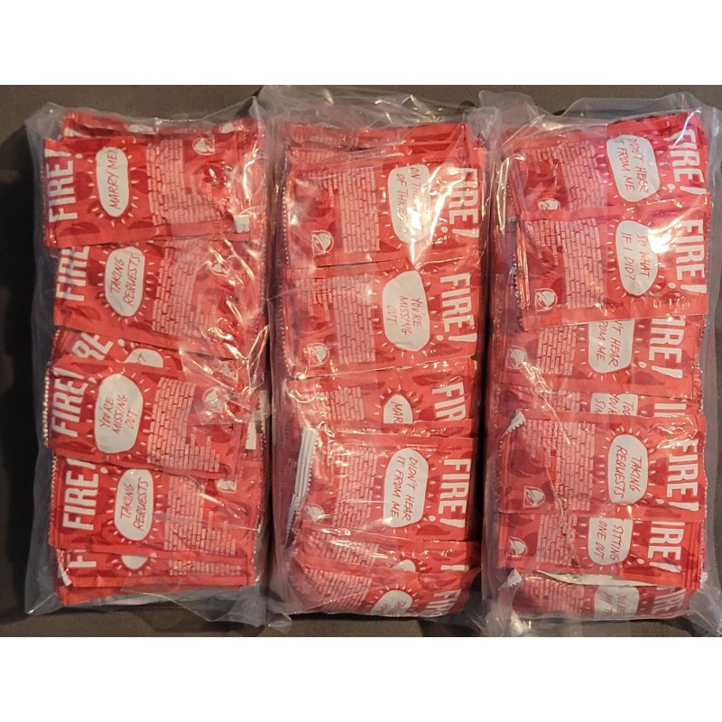 Taco Bell 300 Taco Bell Sauce Packets - Mild, Hot,