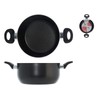 Home Maitre Antihaft-Kasserolle mit 2 Griffen, Aluminium, Anthrazit/Schwarz, 22 cm