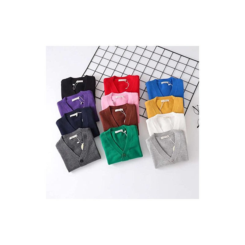 LNICEAR Baby Boys Girls V-Neck Casual Cardigan Sweaters Long Sleeve