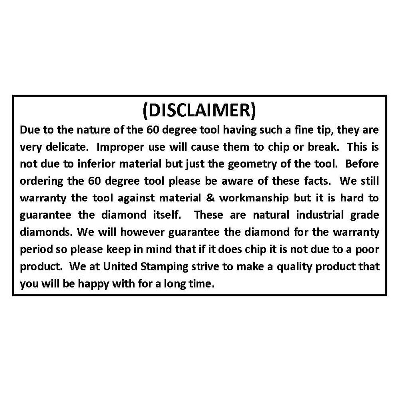 RDZ 60 DEGREE DIAMOND SPRING LOADED DRAG ENGRAVING TOOL