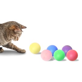 Andiker Cat Track Toy Balls, 6pcs Colorful Cat Toys for Indoor Cats Lightweight and Bounce Durable 1inches Replacement Balls for Cat Tower Toy (6pc)