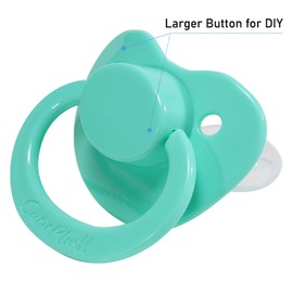 CutiePlusU Adult Sized Pacifier Dummy for Adult-Large Shield LightGreen