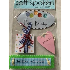 SOFT SPOKEN ME & MY BIG IDEAS 3D STICKERS HAPPY BIRTHDAY