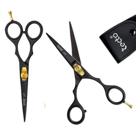 TECTO Professional Hairdressing Scissors 5.5inch – Barber Hair Cutting Scissors Stainless Steel with Sharp Blades & Adjustable Screw for Men, Women, Kids – Hair Shears for Home & Salon