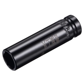 sourcing map 1/2" Drive by 16mm Deep Impact Socket, Heat-Treated CR-V Steel 3.15" Length, 6-Point Metric Sizes