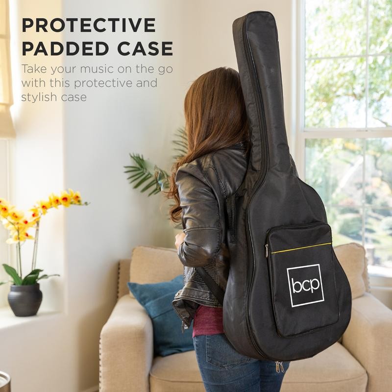 Best Choice Products 41in Full Size Beginner Acoustic Guitar Set