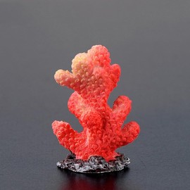 Movoja Pack of 2 Aquarium Decoration Corals for Fresh and Salt Water Decoration Coral Aquariums 5 Red