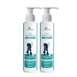 Árbora 2 Pack Crema Fría e Hidratante | ALIVIO PARA PIES Y PIERNAS CANSADAS | Con MENTOL, aceites esenciales de MENTA y TEA TREE | Sensación de FRESCU