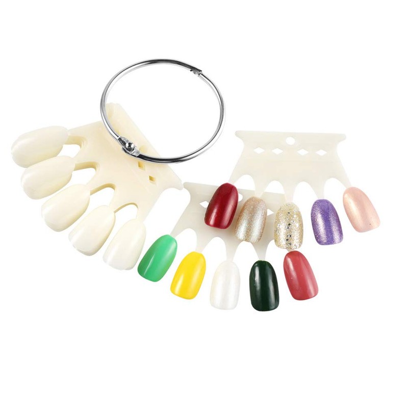 3 Sets Plastic Nail Swatches Crown Shape Fake Tips Nail