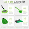 Car Wash Brush Kit, Long Handle, Microfiber Wash Mop, 15°