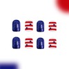 4th of July Press on Nails Short Square Fake Nails