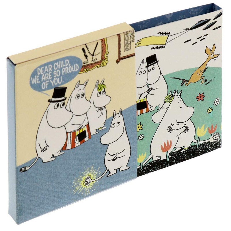 Sunstar Stationery S2825260 Moomin Sticky Notes, Book-shaped, Blue