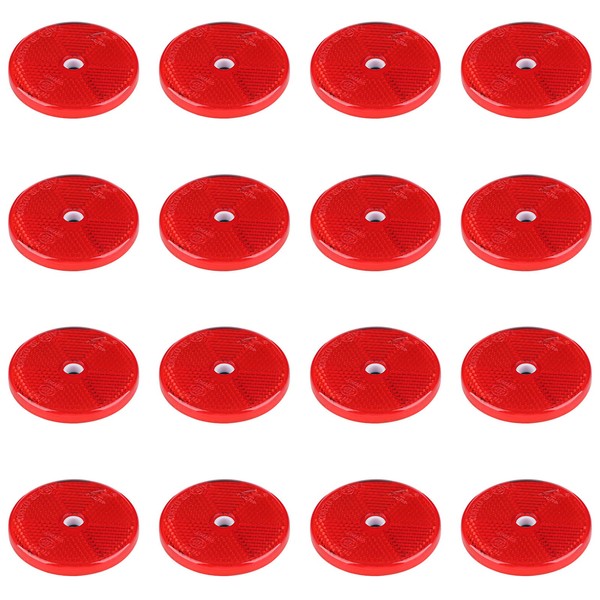 Kingdder 16 Pack Front Round Reflector for Driveway Fence Gate