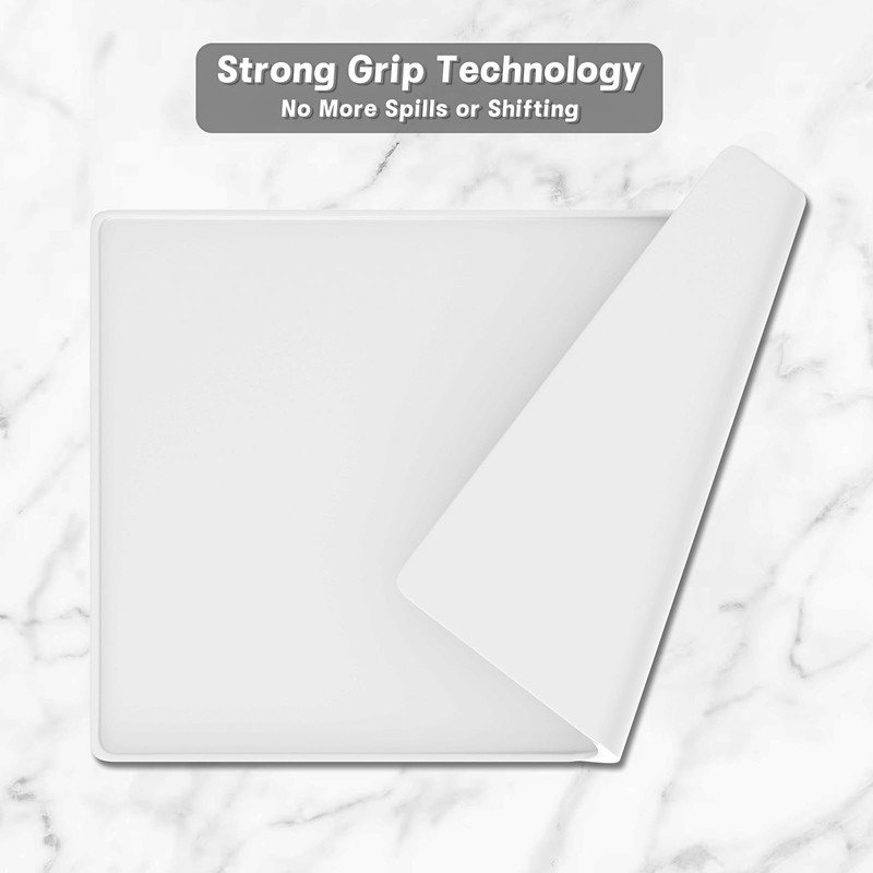 Rnivvi Silicone Coffee Mat, 16" x 24" Waterproof Raised Edge