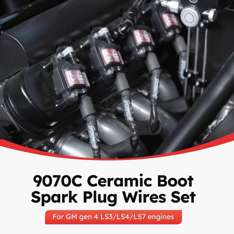9070C Ceramic Boot Spark Plug Wires Set Extreme 9000 Ceramic
