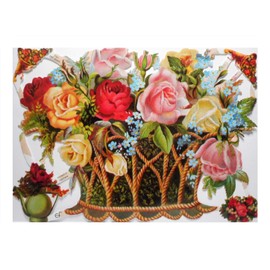 EF 7181 Flower Basket Rose Glanzbilder Pose Pictures Decoration 833