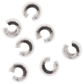 NFGNNDFSGG Beadaholique 5004840CCB100 10-Piece Sterling Crimp Bead Covers, 4mm, Silver