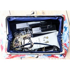 watona Laminated Cosmetic Pouch, Cosmetic Pouch, Travel Pouch, 5 Inch Pouch, Waterproof, Shockproof, Slim,, Clair