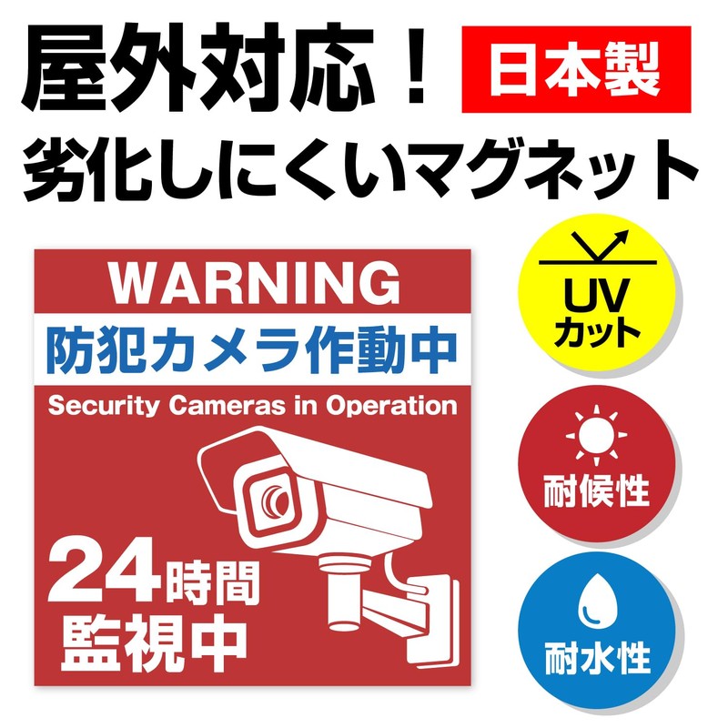 Magnetic Security Camera Activated, Magnet, Approx. 3.9 x 3.9 inches