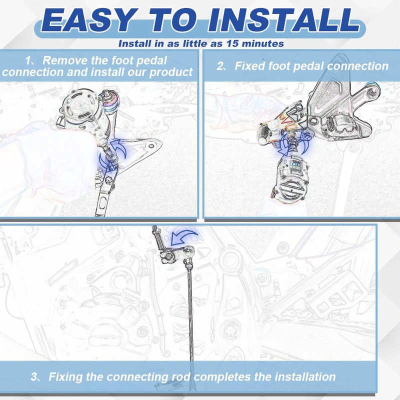 REARACE Motorcycle Brake Pedal + Shift Gear Lever Fit for
