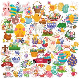 Easter stickers, 120 pieces Easter egg stickers, Easter egg stickers, Easter egg rabbit stickers, Easter sticker decoration, children's Easter stickers, Easter stickers for crafts
