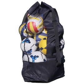 IPENNY Ball Bag Large Ball Carry Net 420D Oxford Mesh Bag for Basketball Volleyball Football 15-20 Balls Ball Net Storage Bag Multiple Loaded Large Football Storage Bag