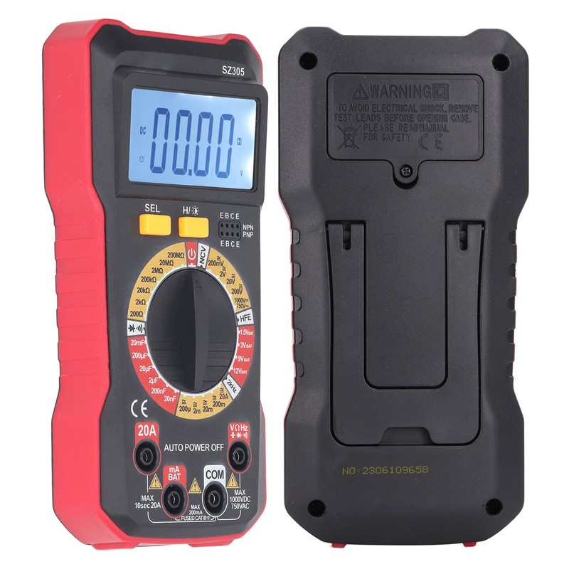 Digital Multimeter High Accuracy AC Voltage Meter 2000 Counts Non