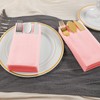 Pink Dinner Napkins Disposable - 50Pack Linen-Feel Paper Napkins with