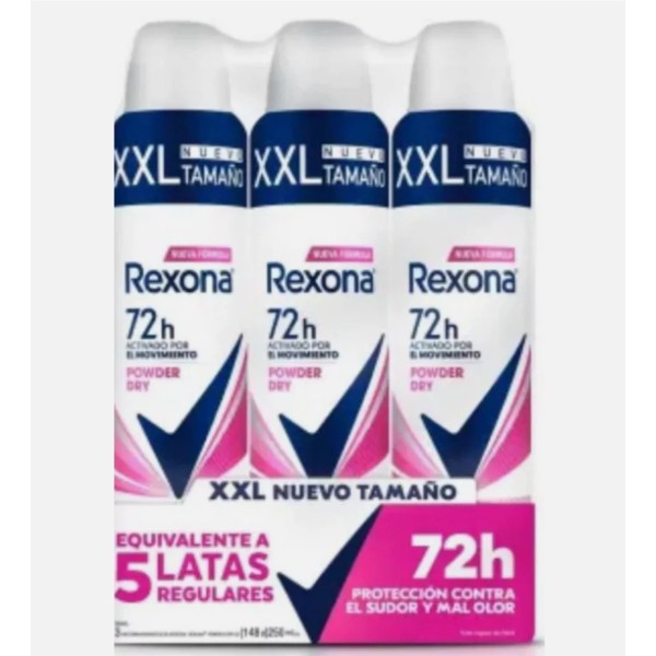 Rexona Powder Dry Antiperspirant Spray 3 pcs 250 ml each