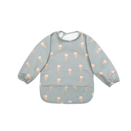 Kindsgard Sleeved Bib Polyester, Ice Mint
