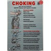 CHOKING POSTER SIGN - Resturant CHOKING POSTER SIGN (Blue REFLECTIVE.