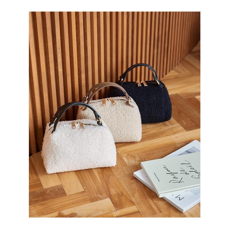 Kobe Lettuce Fur Boa Mini Bag 2-Way Women's Shoulder Bag