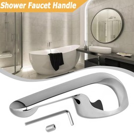 2 Pcs H79 Shower Handle Compatible with Delta Tub & Shower,Single Metal Lever Shower Handle Replacement for Delta 1300/1400 Series Shower Faucet Handle Replacement,Chrome