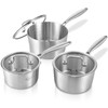 LOLYKITCH 1.5-2.5-3.0 QT, Tri-Ply Stainless Steel Saucepan Set of 3,Induction