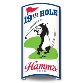 Desperate Enterprises Rolled Hamms Aluminum Sign - Sign Size 17.5" x 7.5" - Nostalgic Vintage Metal Signs - Made in the USA