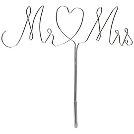Mr. & Mrs. Twisted Wire Cake Topper