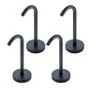 Mooche 4Pcs Ceiling Hooks Black,Ceiling Hook for Hanging Plants, 107MM